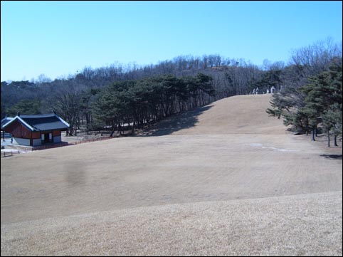 덕종의 무덤에서 바라본 인수대비 능상. 